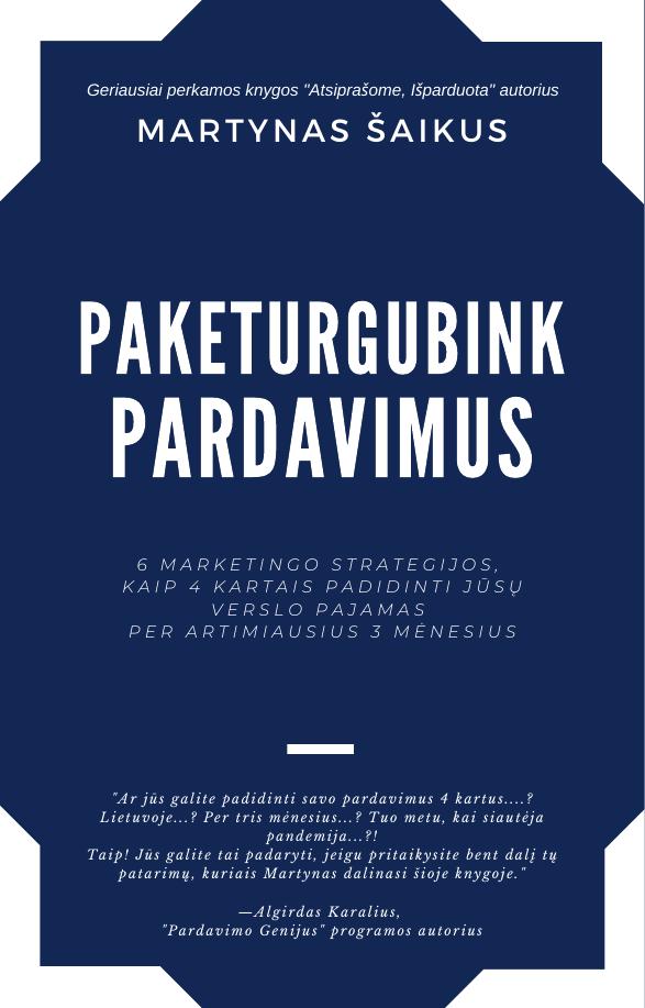 Knyga „Paketurgubink pardavimus“